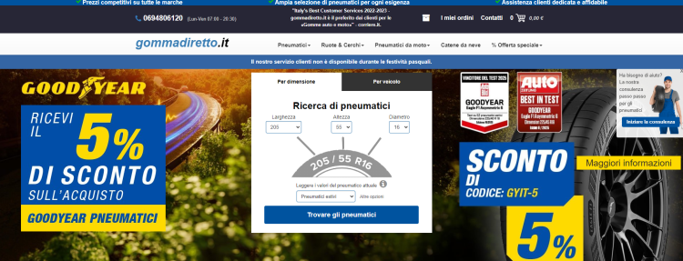 Gommadiretto.it – Pneumatici Online di Qualità a Prezzi Competitivi