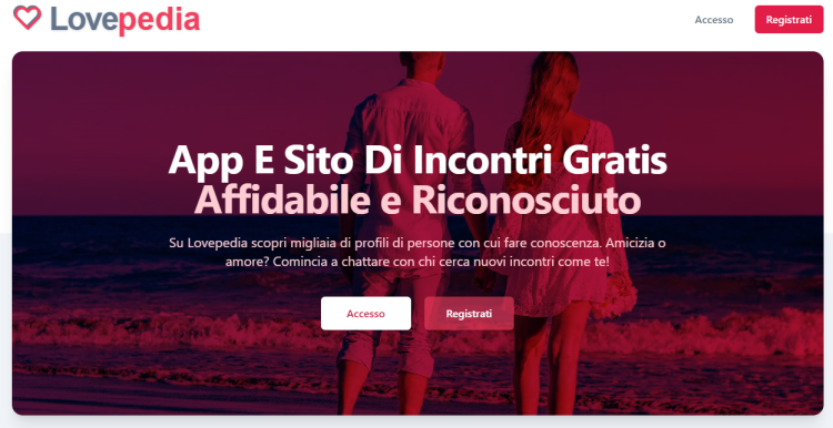 Lovepedia – L’incontro Perfetto Inizia Qui, Gratuitamente